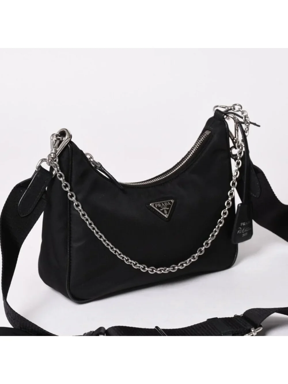 Prada Hobo Nylon Black